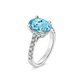 Aquamarine & Diamond Ring - Dracakis Jewellers